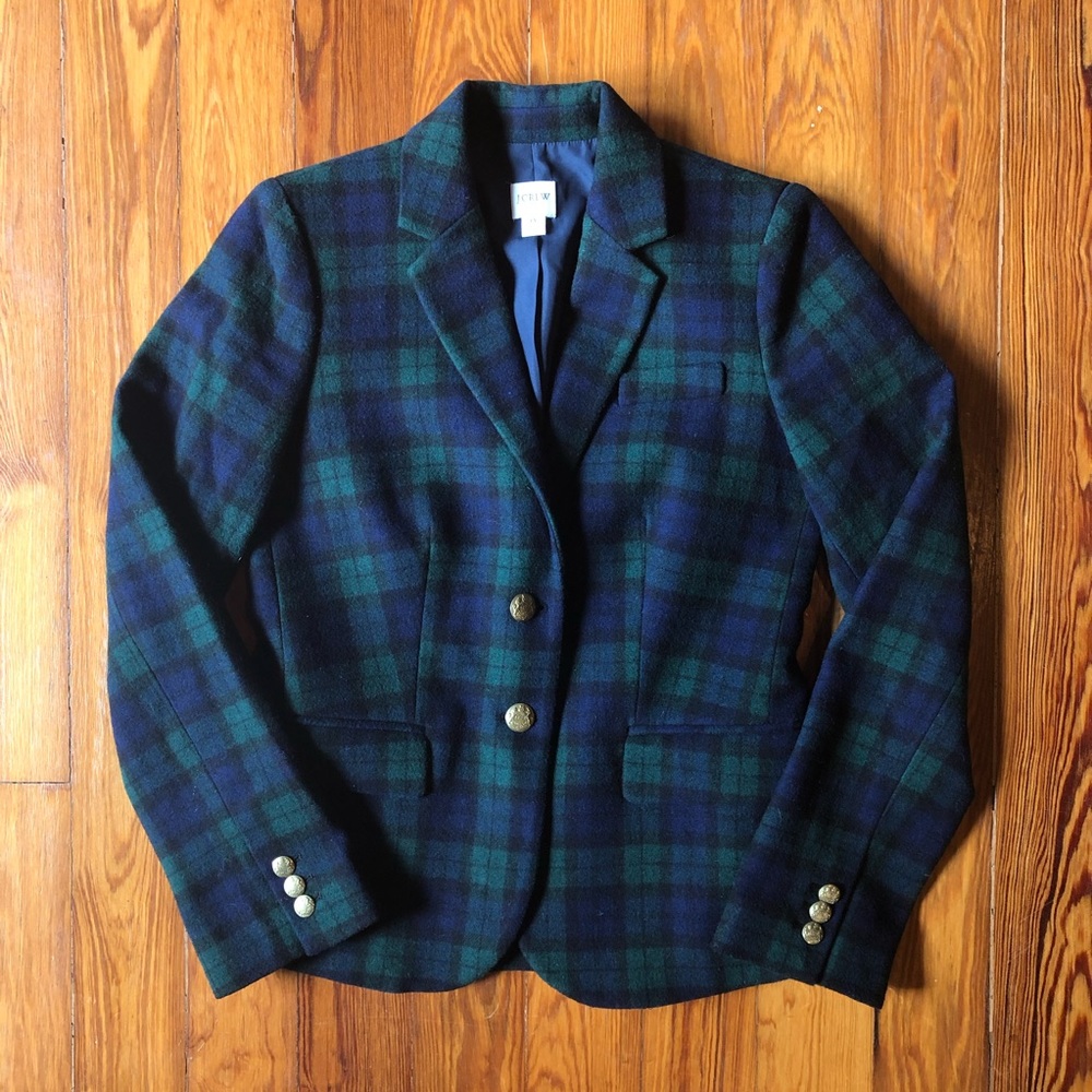 J. Crew • Plaid Wool Blazer